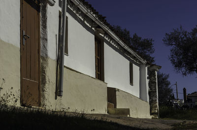 Low angle view of house against clear sky