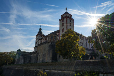 Low angle view of historic building against sky