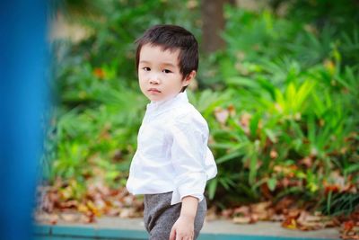 Portrait of young asian boy