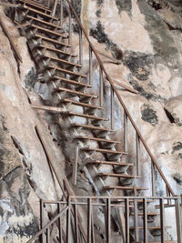 Low angle view of staircase in building