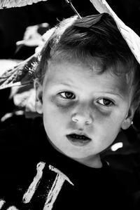 Close-up portrait of cute girl