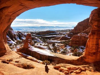 Scenic view of rock formations