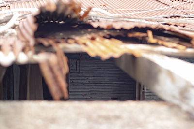 Close-up of metallic structure