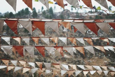 Close-up of indian flags