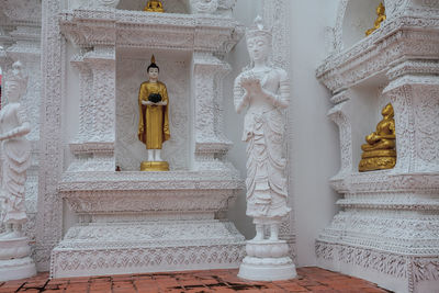 Statues outside temple