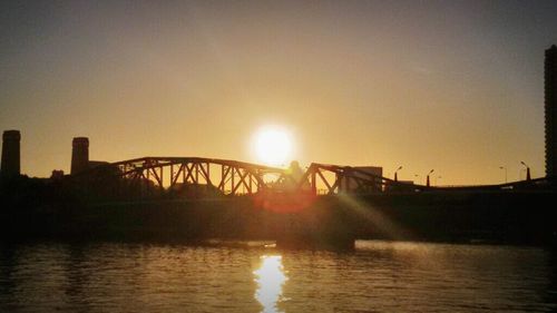 Sunset over river