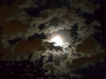 Low angle view of clouds in sky during sunset