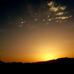 Scenic view of landscape against sky during sunset