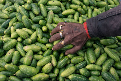 Full frame shot of vegetables for sale in market