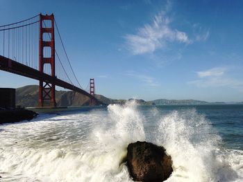 View of bridge over sea