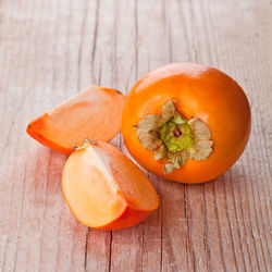 Close-up of bell pepper on table