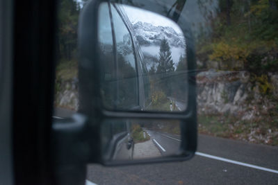 Close-up of car window