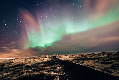 View of landscape at night