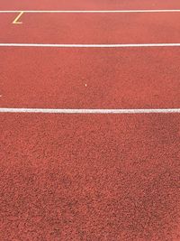 High angle view of running track 