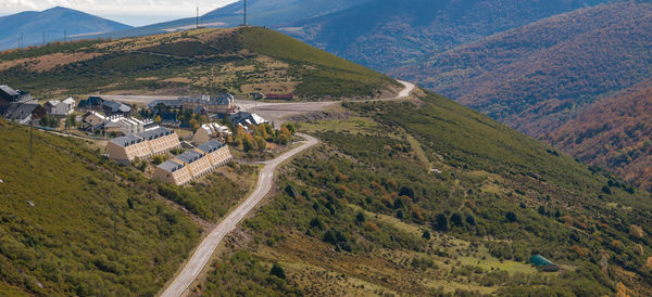 High angle view of countryside landscape