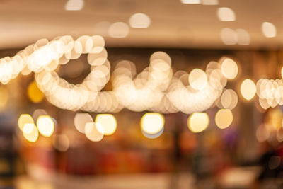 Defocused image of illuminated lights