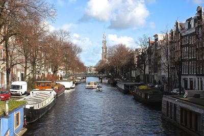 Buildings with canal in background