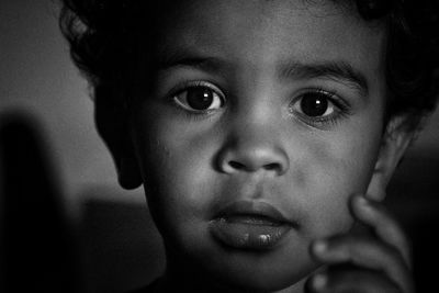 Close-up portrait of cute boy
