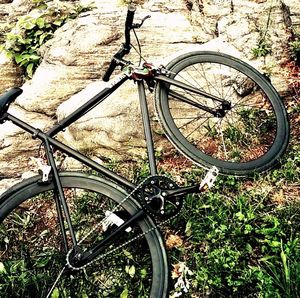 Bicycle parked on bicycle