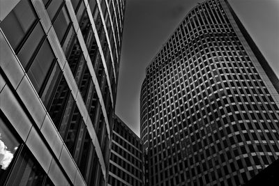 Low angle view of modern building against sky
