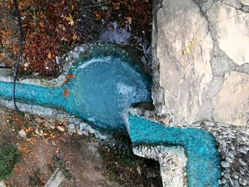 High angle view of swimming pool