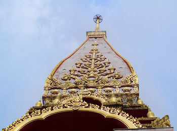 Low angle view of traditional building against sky