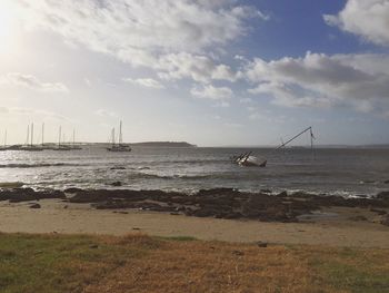Scenic view of sea against sky