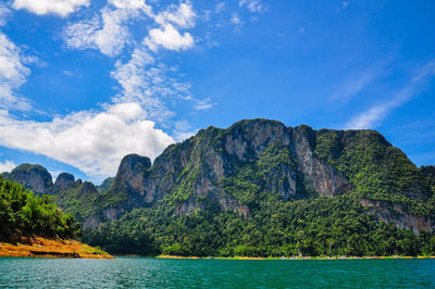 Rock formations in sea