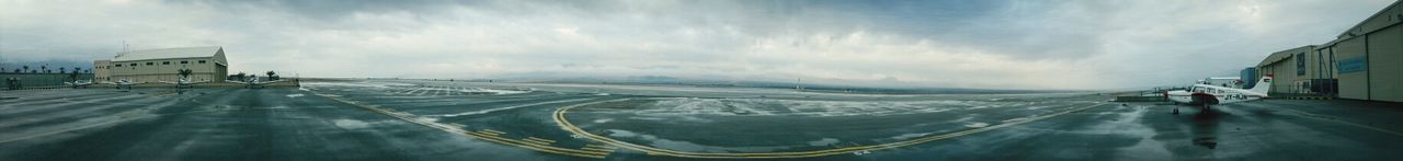 Cloudy sky over mountain range