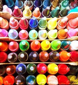 High angle view of market stall for sale