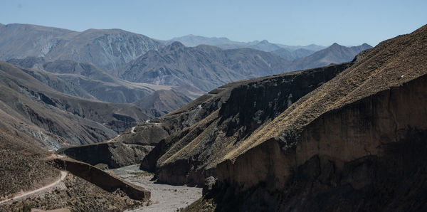 Panoramic view of mountain range