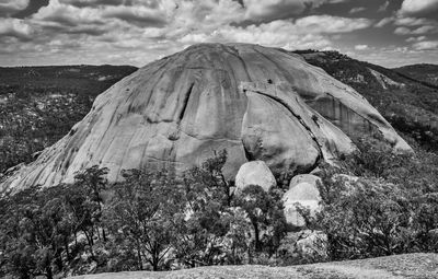 Rock formation of mountain in nature