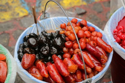 Close-up of fruits for sale in market