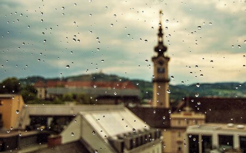 Rain drops on glass