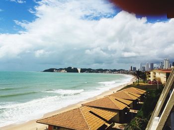 Panoramic view of beach against sky