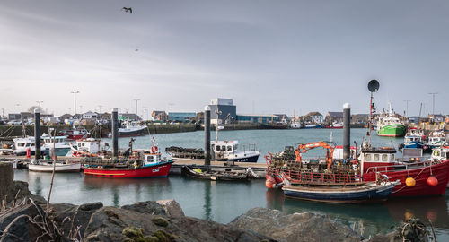 Fishing boats in harbor