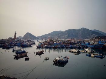 Boats in harbor