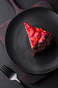 Close-up of food in plate on table