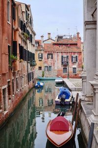 Canal amidst buildings