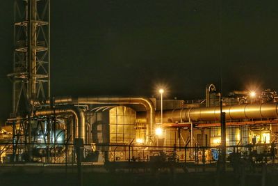 Illuminated street light at night