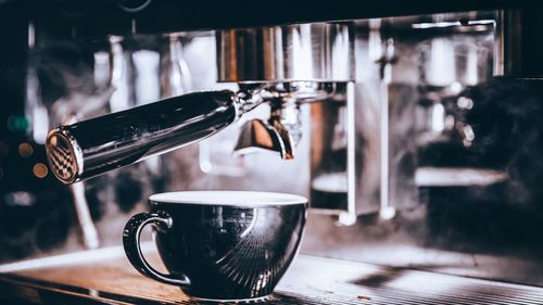 Close-up of coffee on table