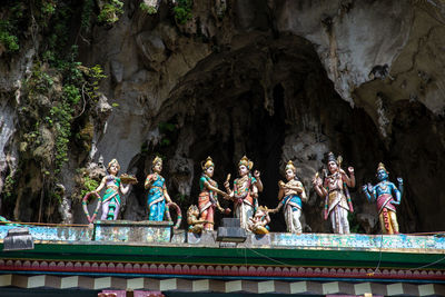 Statue of people in temple