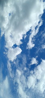 Low angle view of clouds in sky