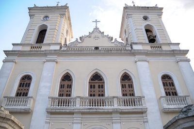 Low angle view of historic building against sky