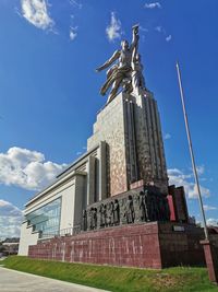 Low angle view of statue