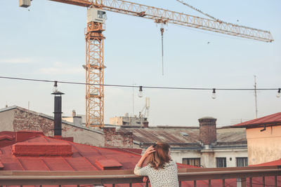 Low angle view of construction site