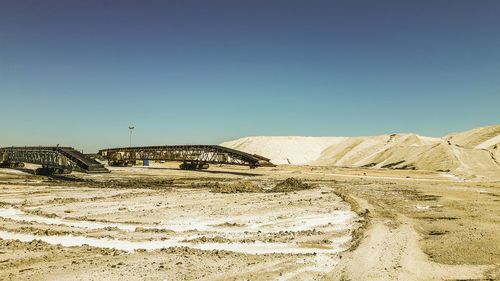 Scenic view of landscape against clear sky