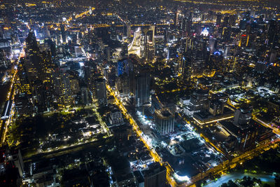 Drone aerial photograph of bangkok, capital city of thailand.