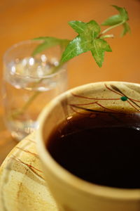 Close-up of tea on table