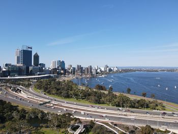 River front city view of perth australia